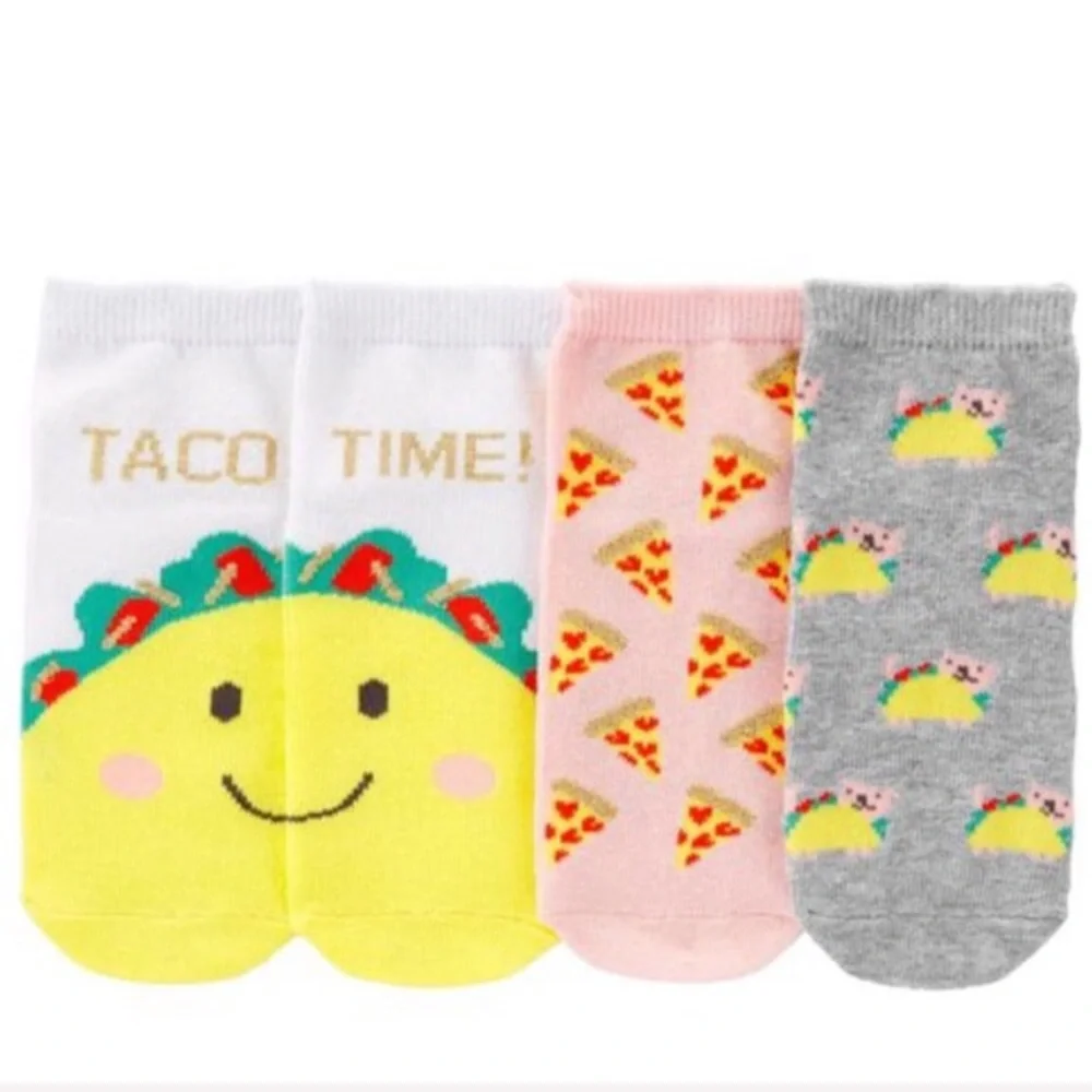 Carter’s Taco Time and Pizza Socks, 3 Pairs